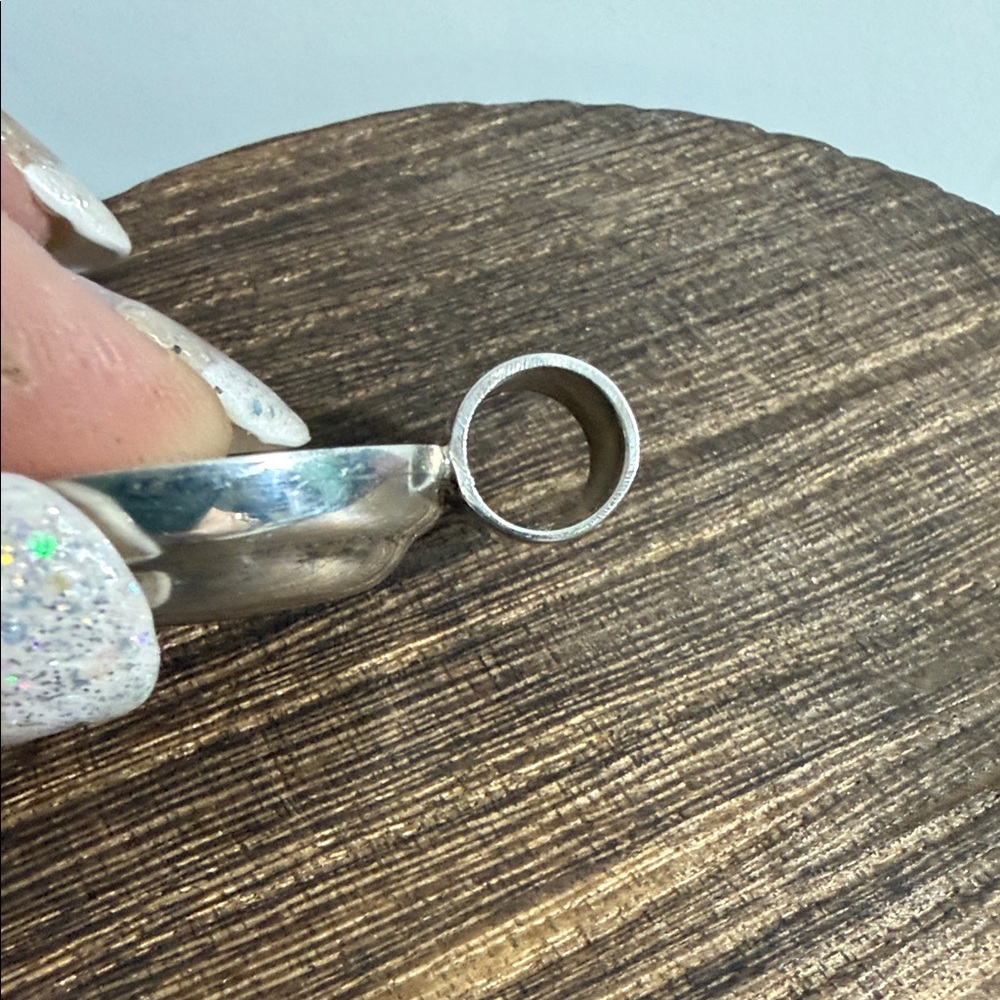 925, Silver Taxco Mexico Vintage Solid Round Pendant - Picture 3 of 5